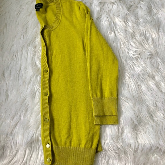 Talbots Lime Green Sweater Cardigan - Picture 2 of 4